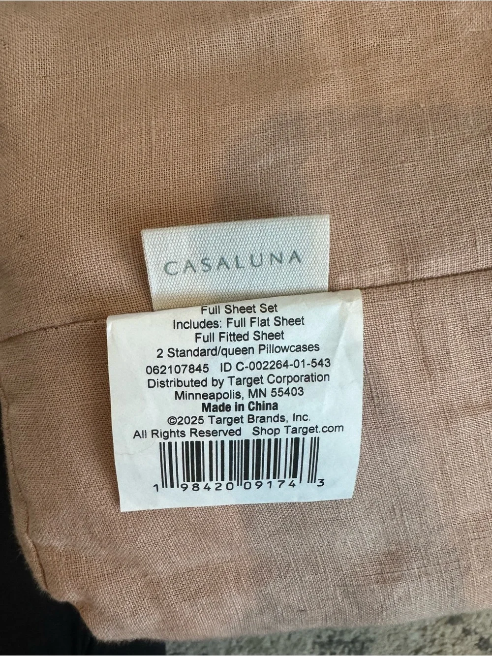 Full 100% Linen Sheet Set Light Adobe Clay - Casaluna™